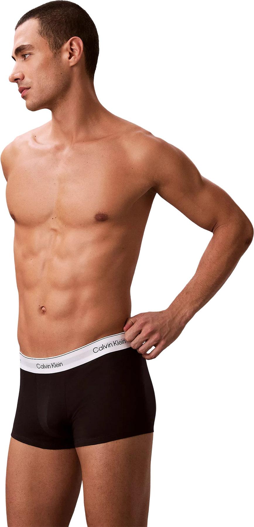 Product gallery image number 4 for product Caleçon à taille basse en coton extensible paquet de 3 Icon - Homme