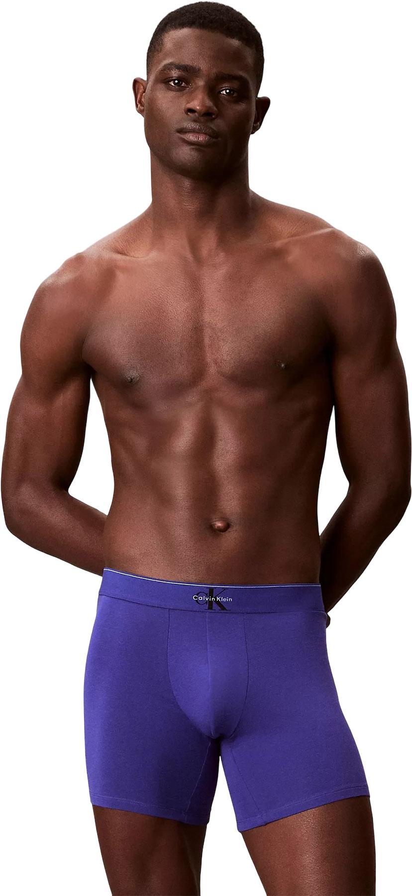 Product gallery image number 3 for product Graphic Monogram Cotton Stretch 3-Pack Boxer Brief - Men's