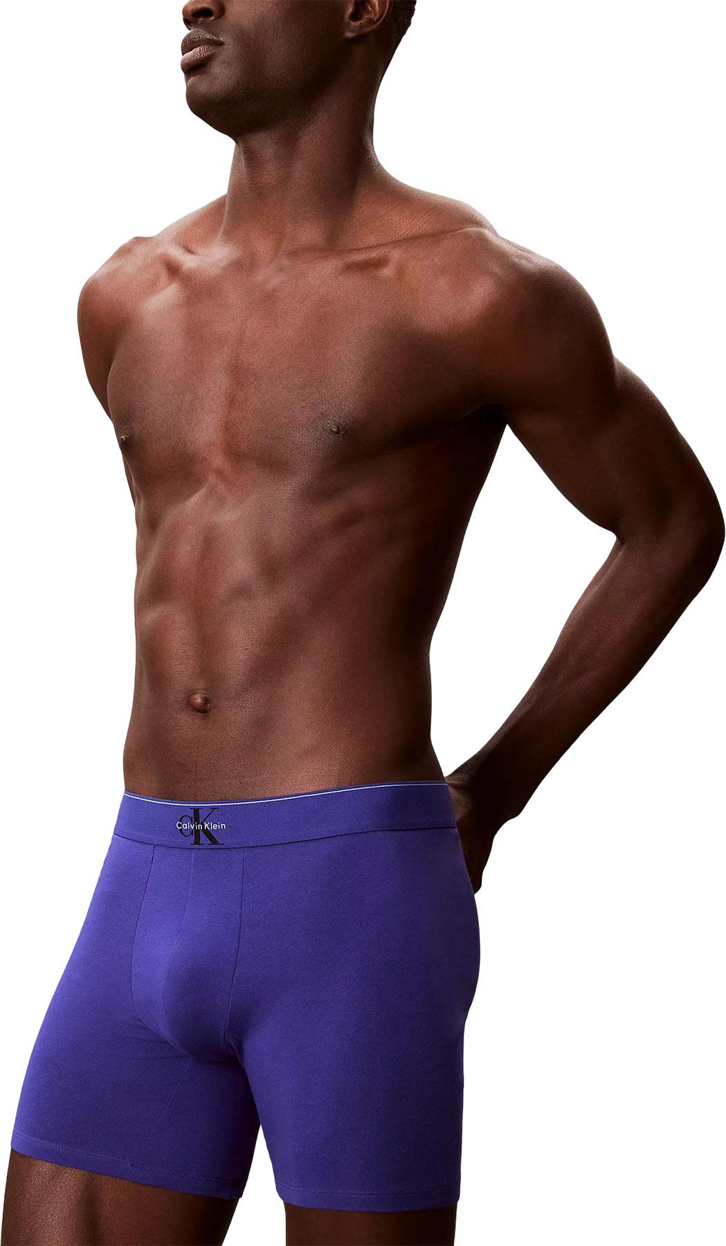 Product gallery image number 4 for product Graphic Monogram Cotton Stretch 3-Pack Boxer Brief - Men's