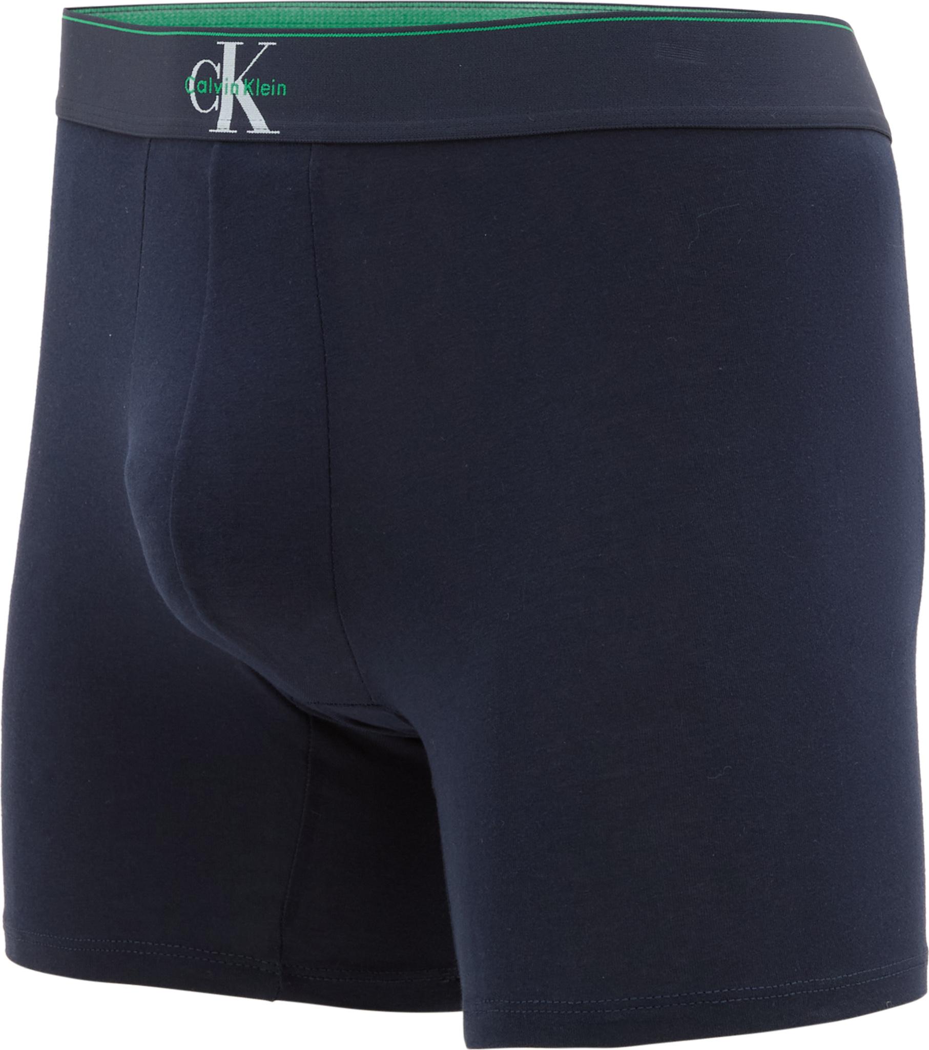 Product gallery image number 5 for product Boxeurs longs en coton extensible à monogramme graphique paquet de 3 - Homme
