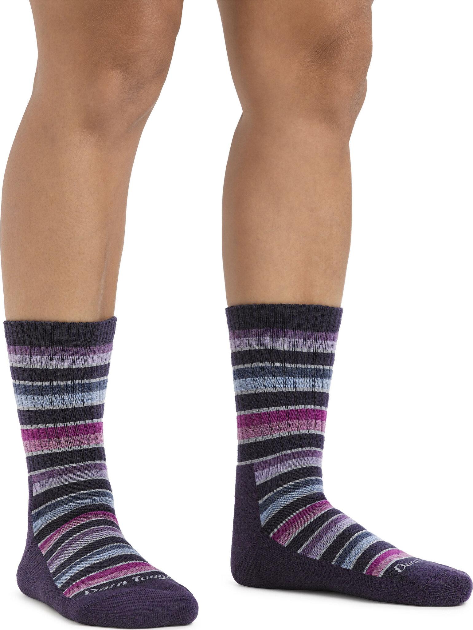 Product gallery image number 2 for product Decade Stripe Micro Crew Midweight with Cushion Socks - Women's