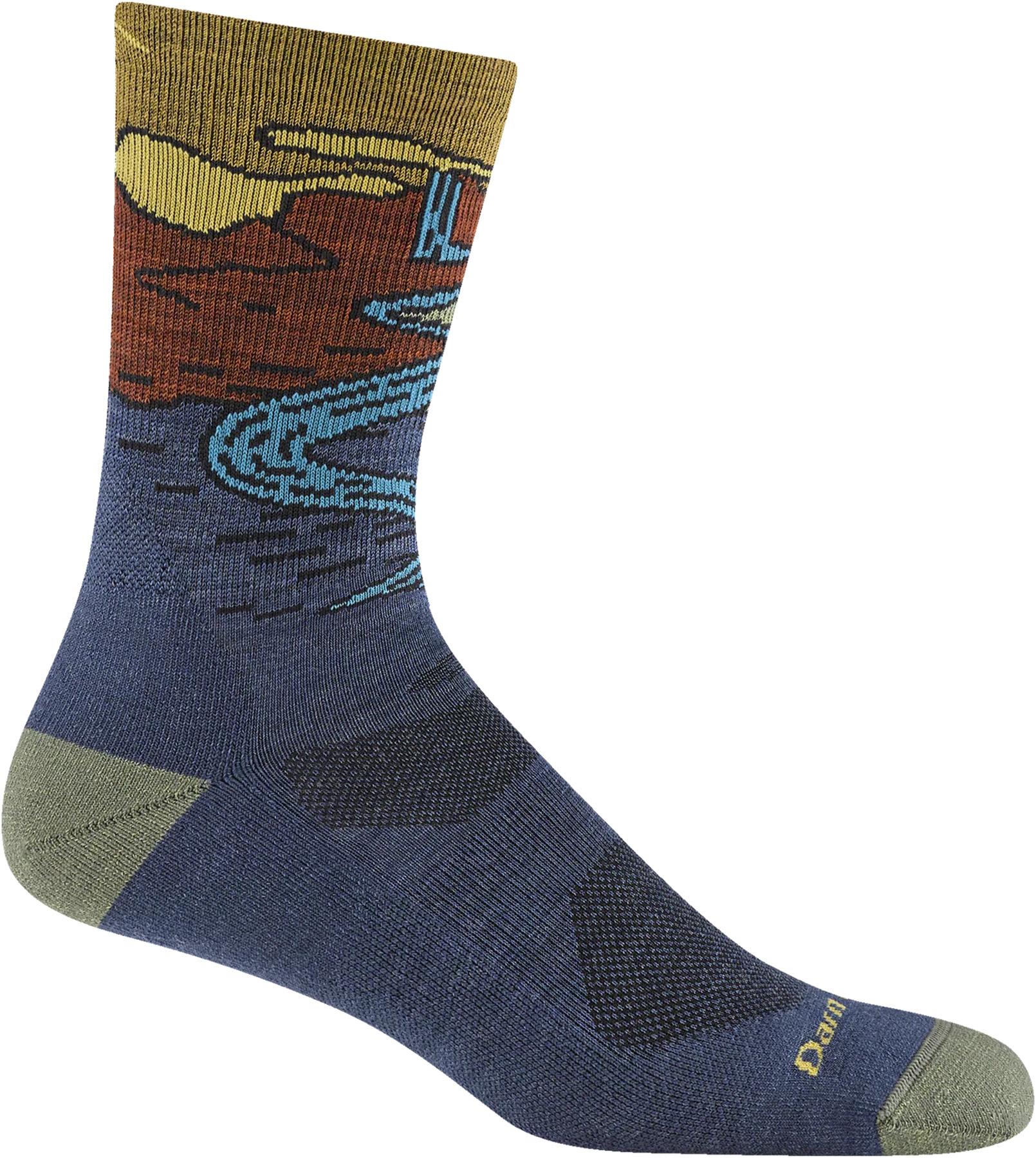 Product image for Chasing Waterfalls Cushioned Micro Crew Lightweight Hiking Socks - Men's