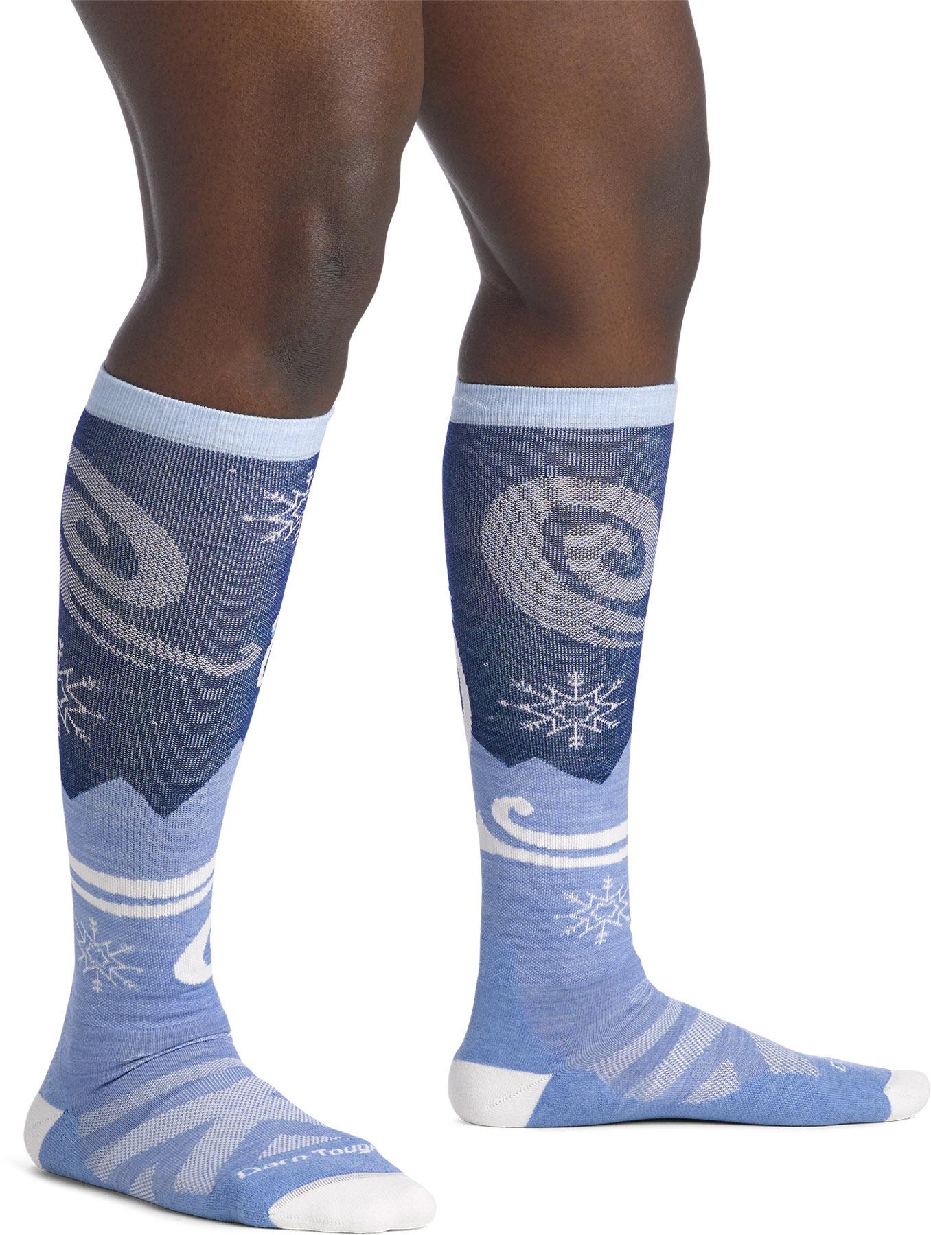 Product gallery image number 4 for product Swirlwind Over-the-Calf Lightweight Ski and Snowboard Socks - Women's