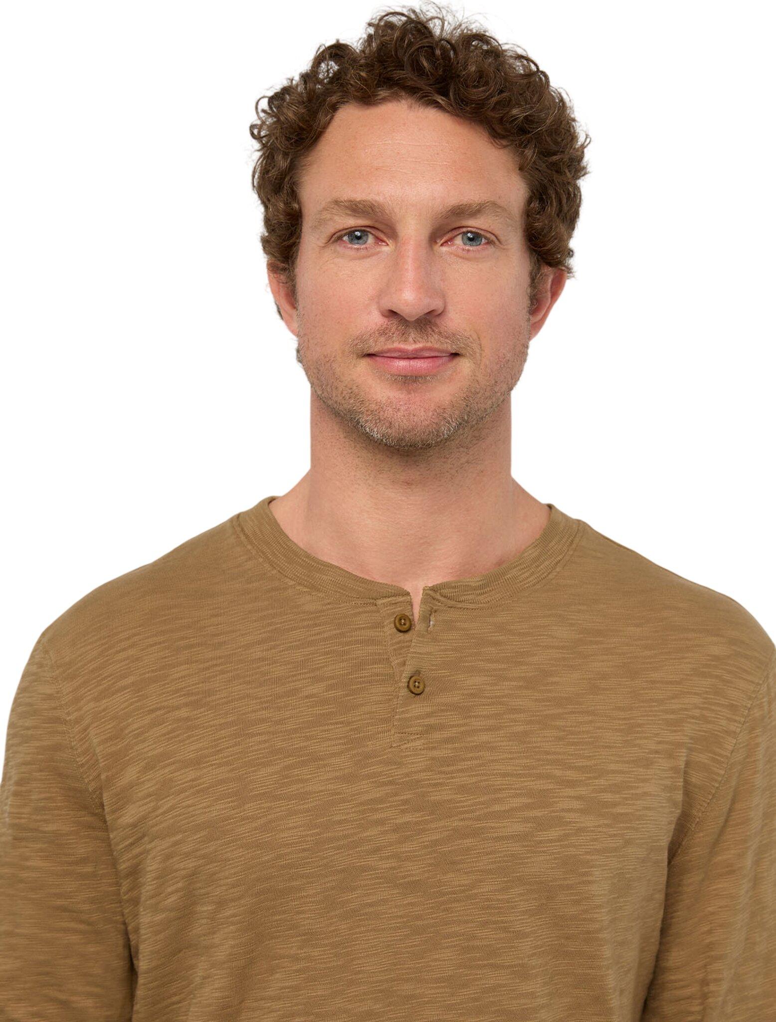Numéro de l'image de la galerie de produits 6 pour le produit Chandail à manches longues à col boutonné en jersey mi-épais à fil flammé - Homme