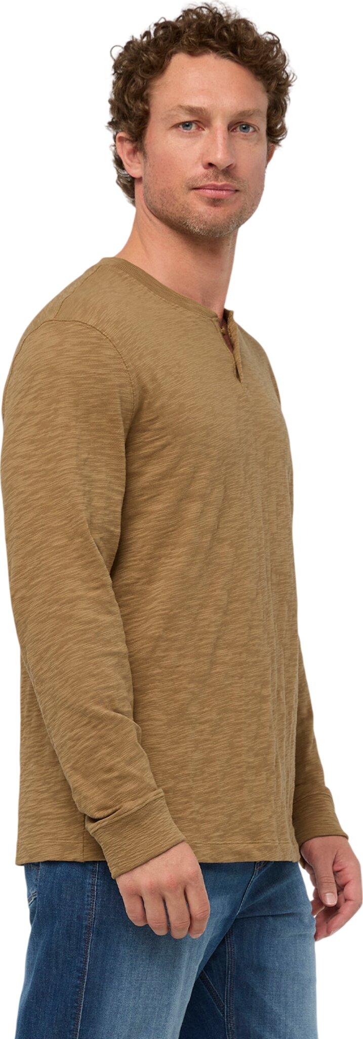 Numéro de l'image de la galerie de produits 4 pour le produit Chandail à manches longues à col boutonné en jersey mi-épais à fil flammé - Homme