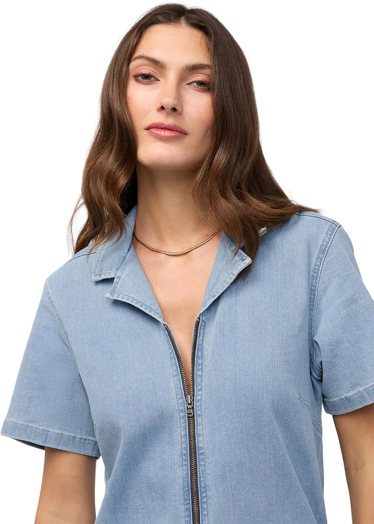 Product image for Performance Denim Short Sleeve Jumpsuit - Women's