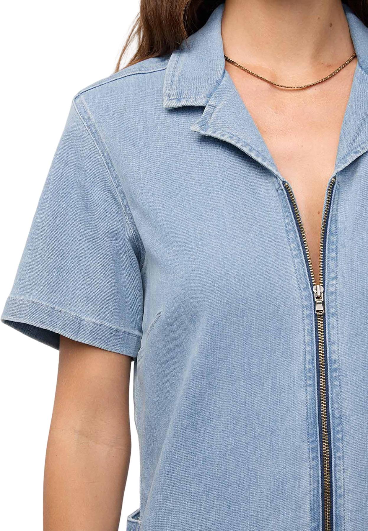 Product gallery image number 8 for product Performance Denim Short Sleeve Jumpsuit - Women's