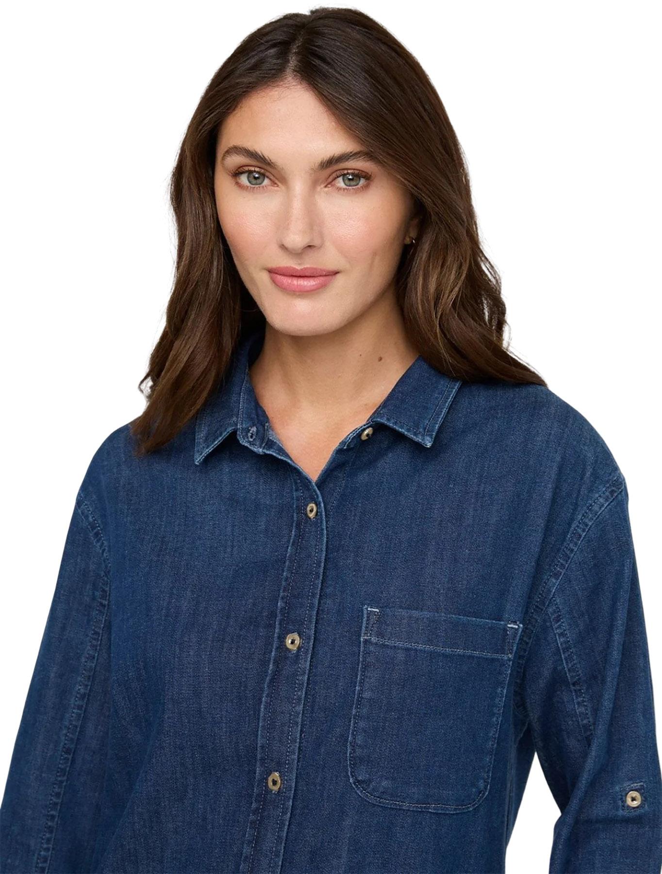Numéro de l'image de la galerie de produits 3 pour le produit Chemise boutonnée décontractée Performance Denim Lite - Femme