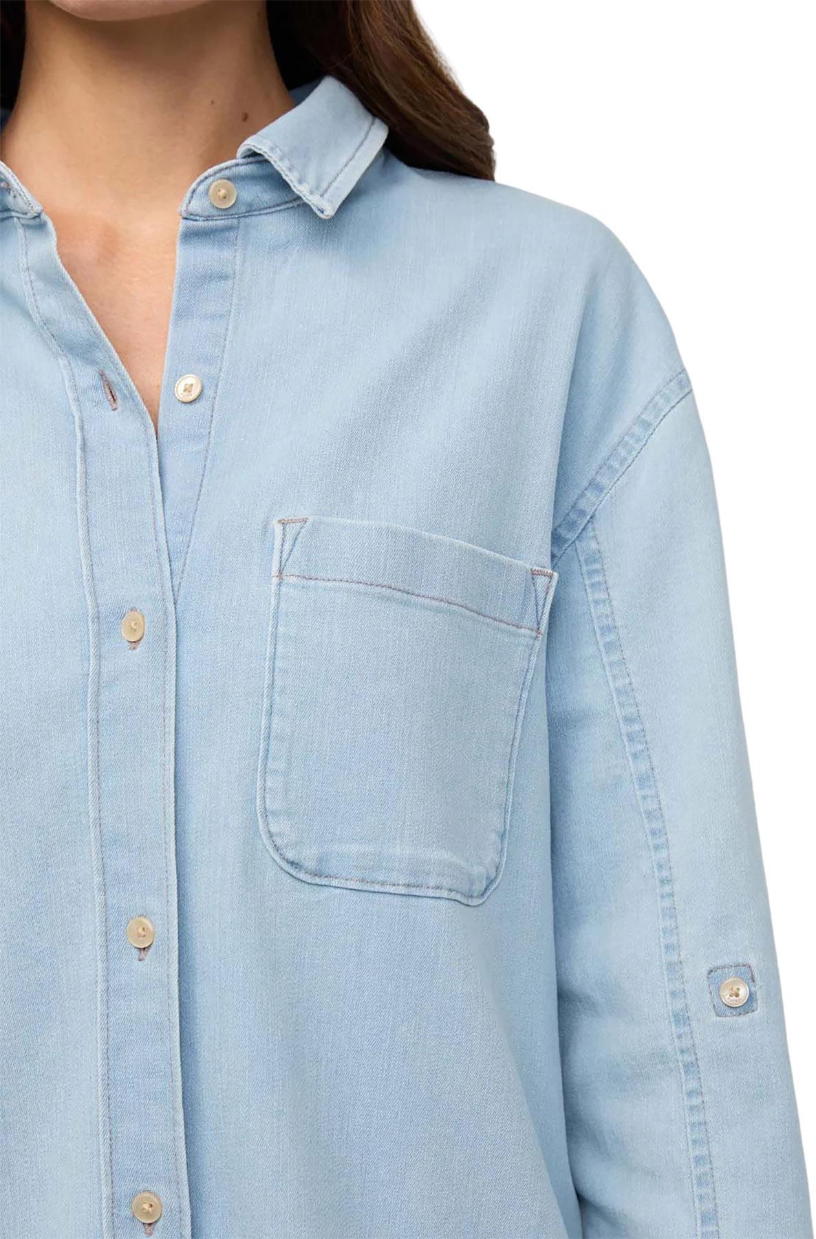 Product gallery image number 3 for product Performance Denim Lite Relaxed Button Down - Women's
