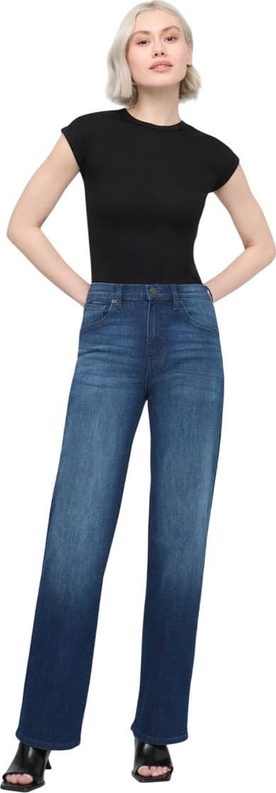 Product gallery image number 5 for product Jean droit taille haute Performance Denim+ - Femme
