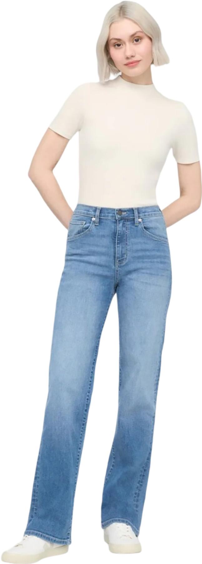 Product gallery image number 4 for product Performance Denim+ High Rise Straight Jeans - Women's