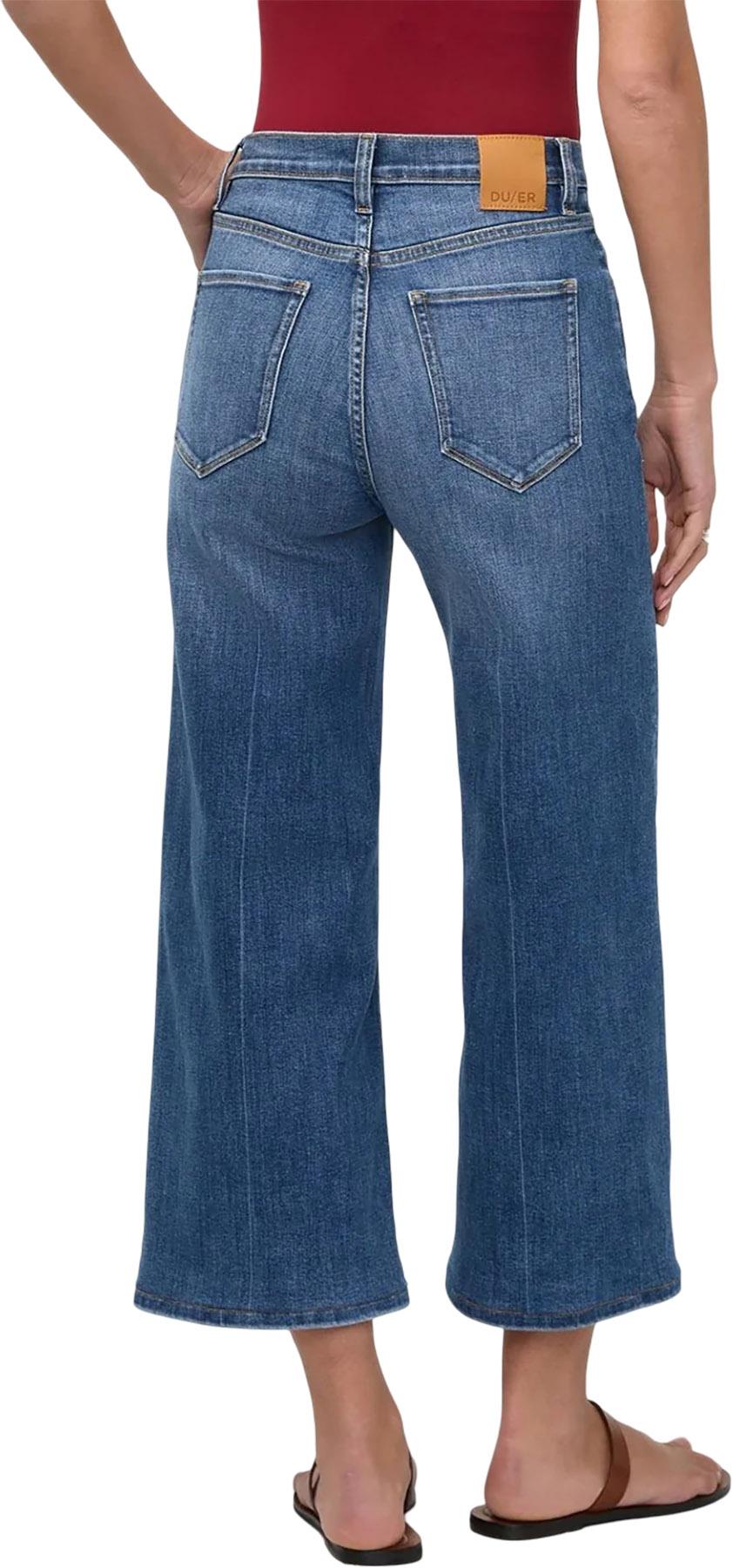 Product gallery image number 2 for product Jean écourté à jambe large taille haute Performance Denim+ - Femme