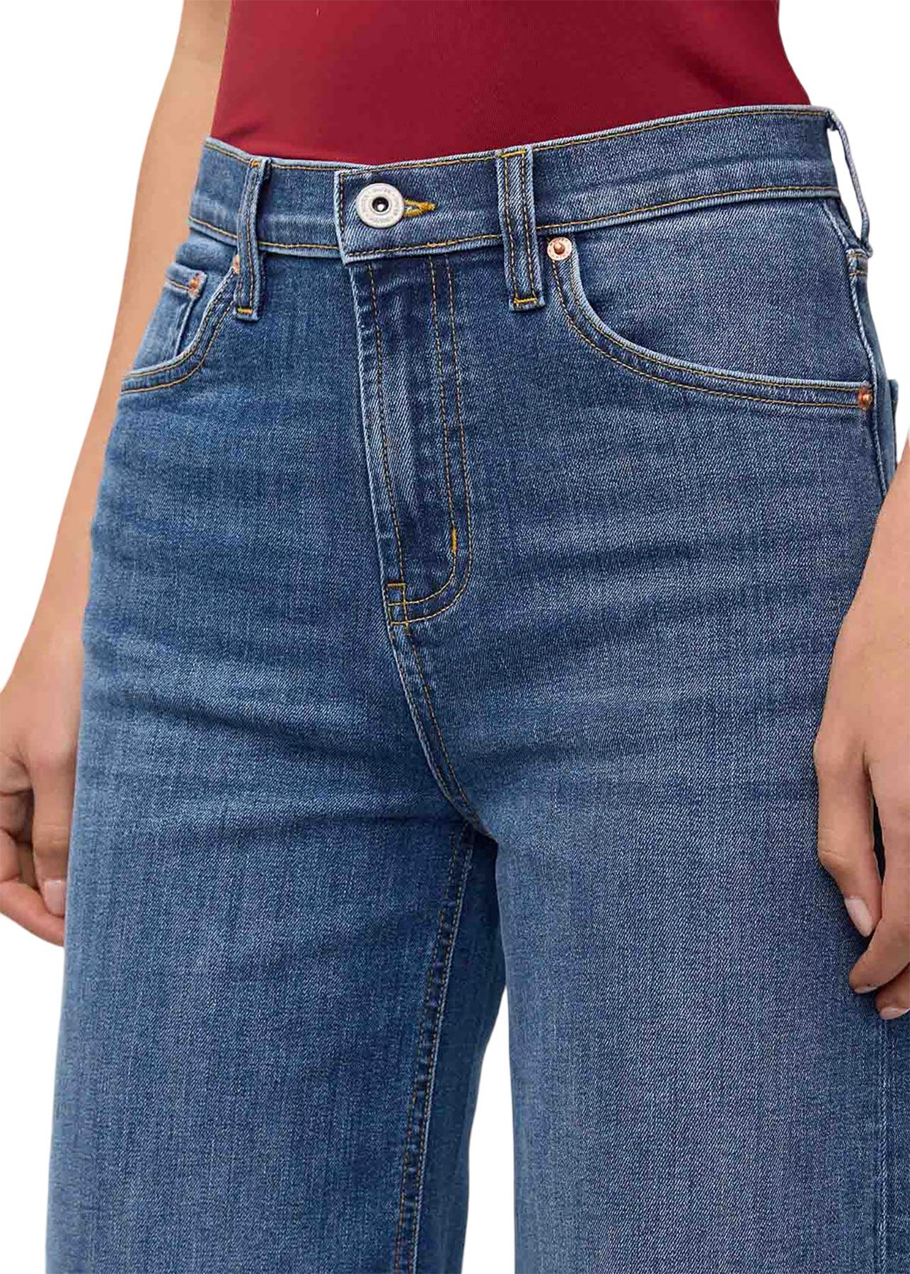 Product gallery image number 6 for product Jean écourté à jambe large taille haute Performance Denim+ - Femme