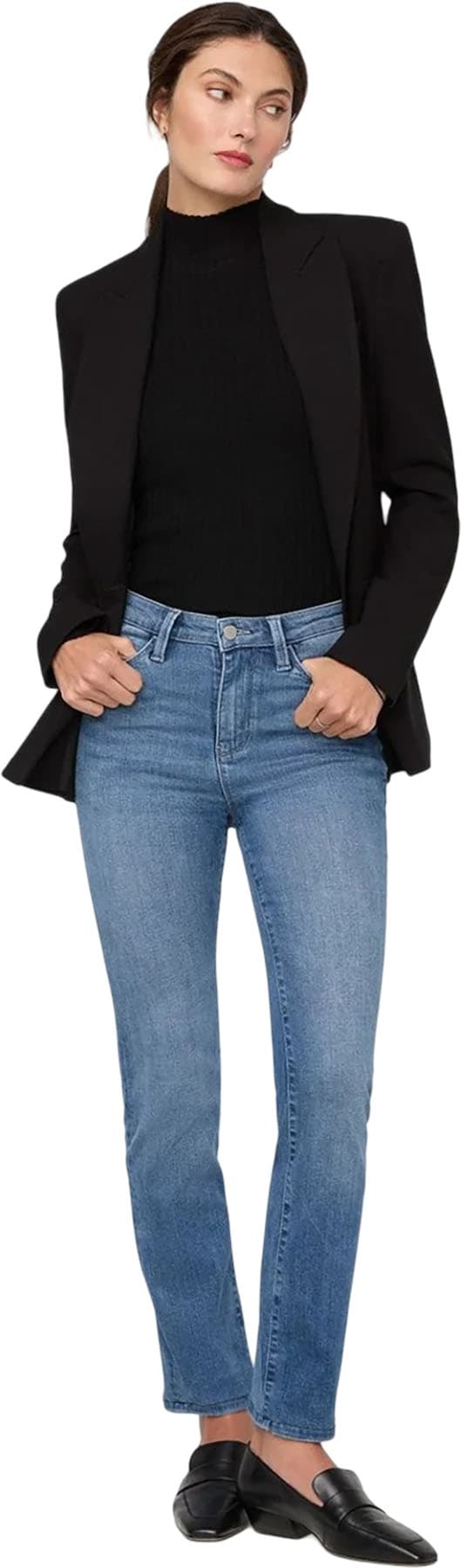 Product gallery image number 3 for product No Sweat Denim High Rise Slim Straight Jeans - Women's