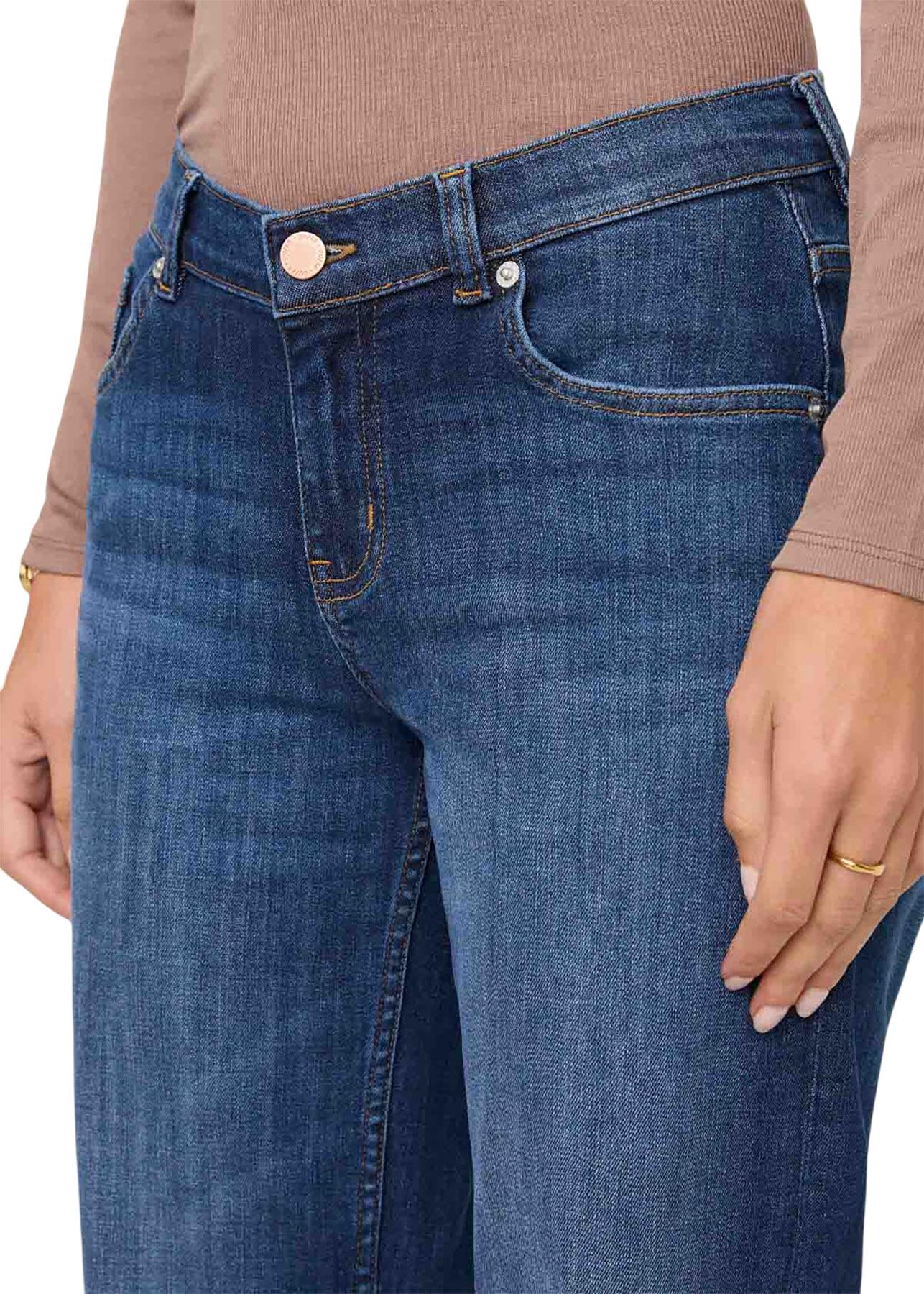 Product gallery image number 4 for product Performance Denim Mid Rise Straight Jeans - Women's