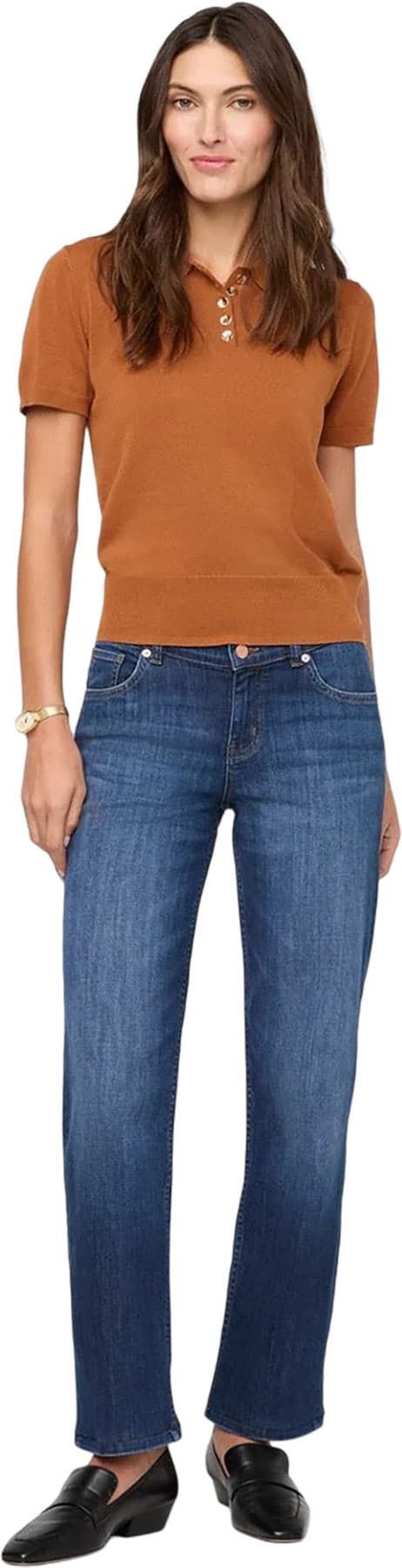 Product gallery image number 2 for product Performance Denim Mid Rise Straight Jeans - Women's