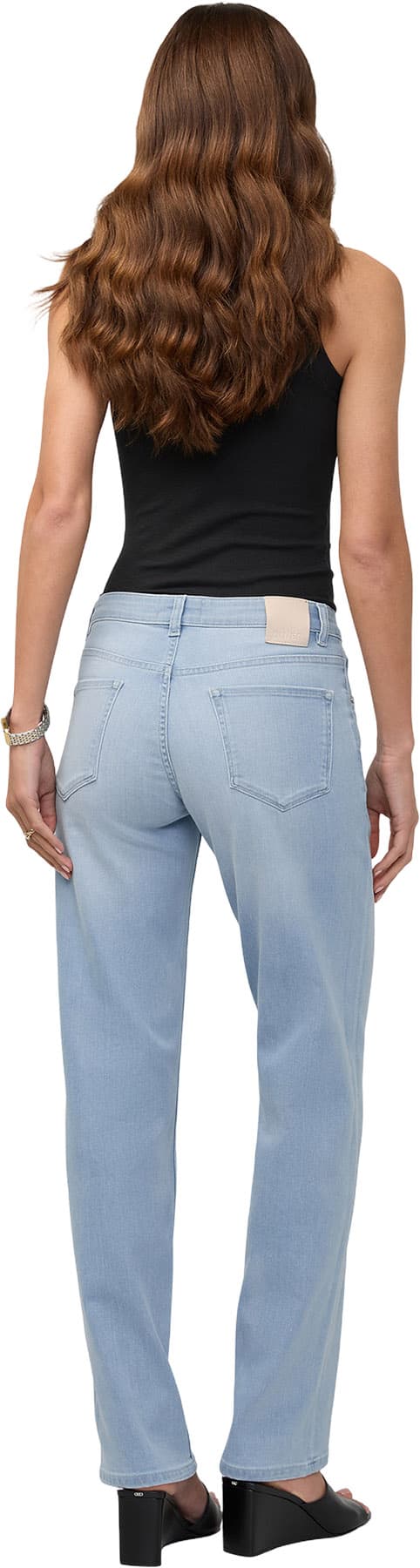 Product gallery image number 4 for product Performance Denim Mid Rise Straight Jeans - Women's