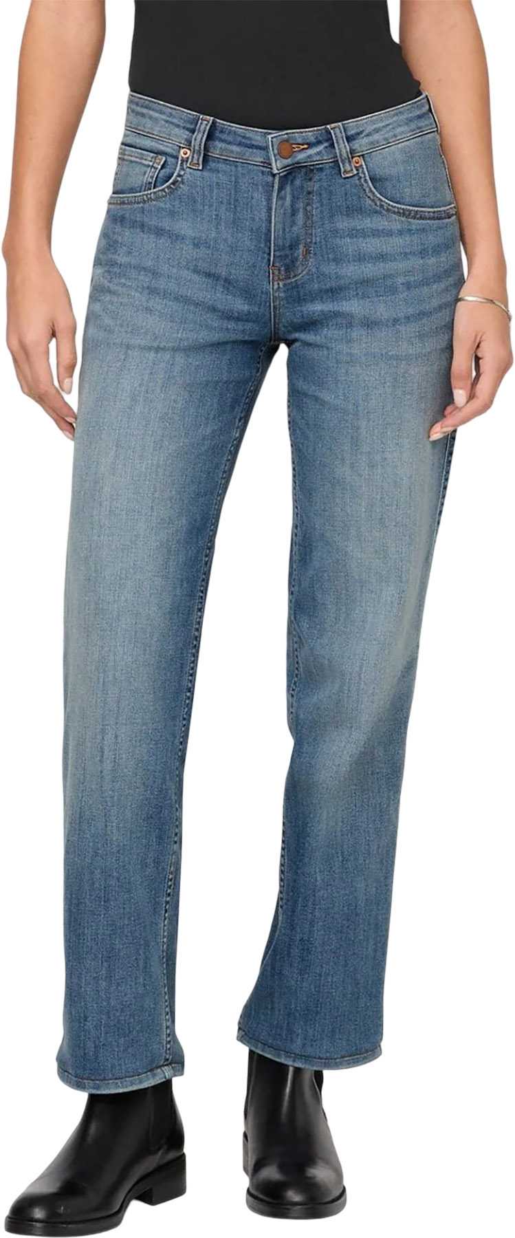 Product image for Performance Denim Mid Rise Straight Jeans - Women's