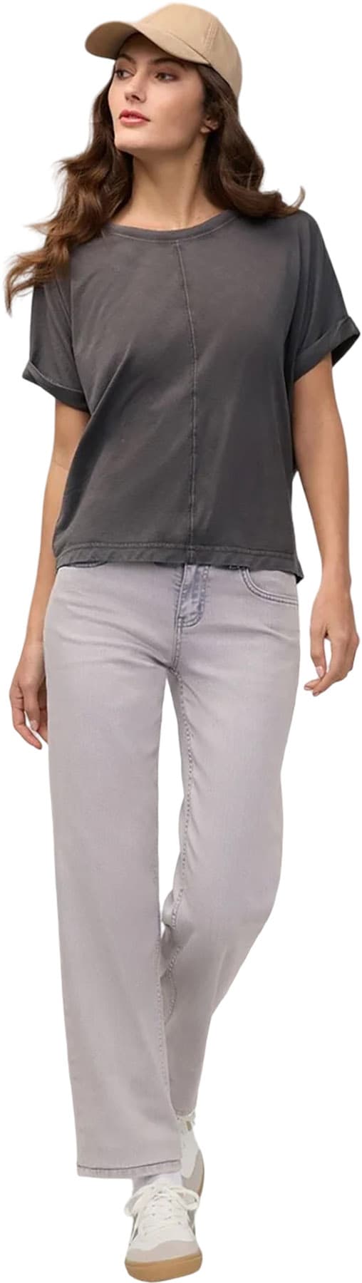 Product gallery image number 5 for product Performance Denim Mid Rise Straight Jeans- Women's