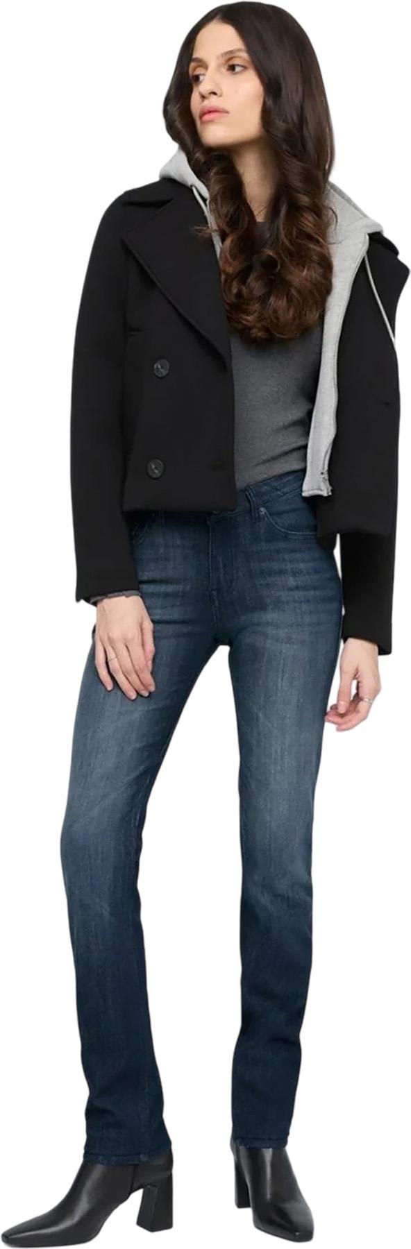 Product gallery image number 4 for product Performance Denim Mid Rise Slim Straight Jeans - Women's