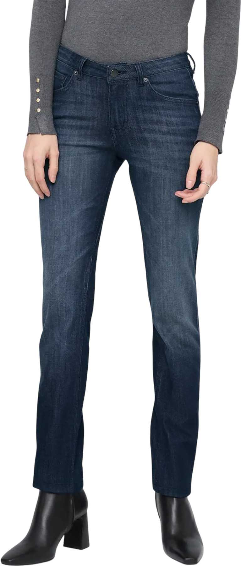 Image de produit pour Jean droit ajusté à taille mi-haute Performance Denim - Femme
