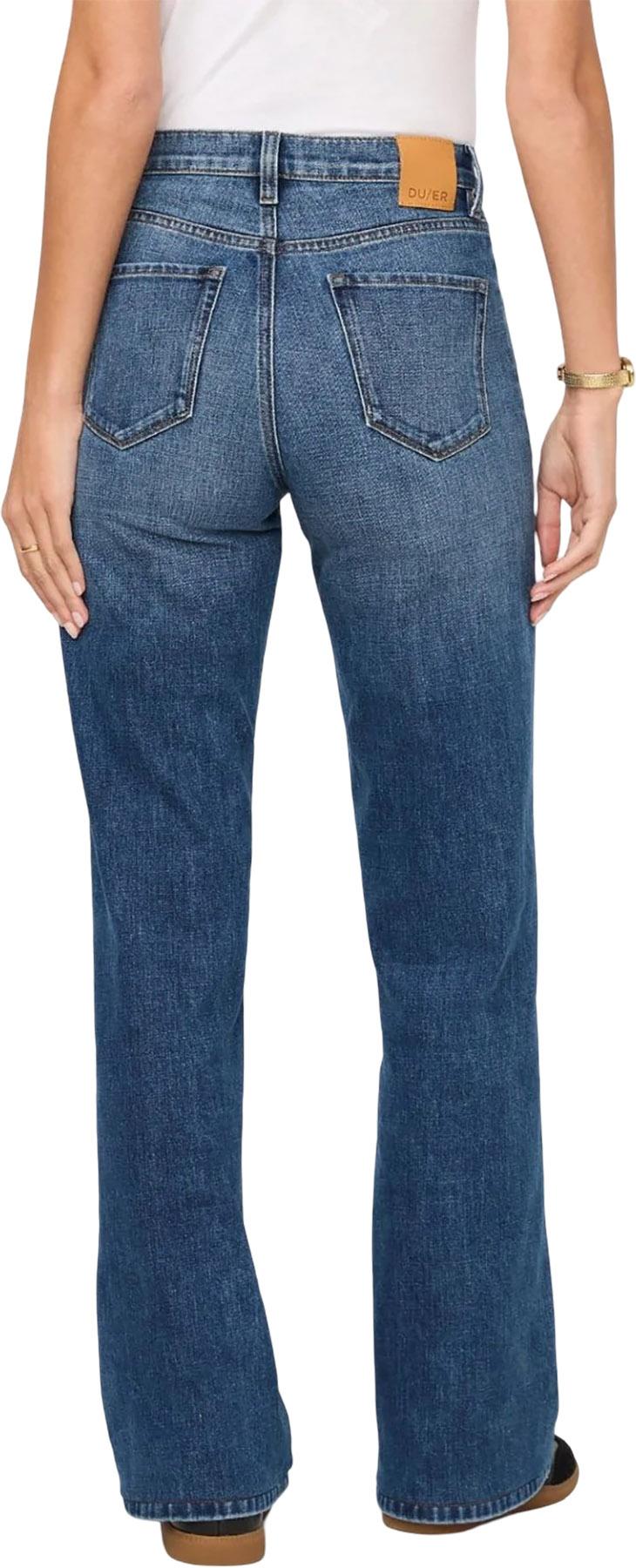 Numéro de l'image de la galerie de produits 5 pour le produit Jean évasé à taille haute en denim intermédiaire - Femme