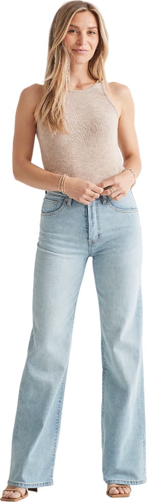 Product gallery image number 4 for product Performance Denim Midweight Wide Leg Jeans - Women's