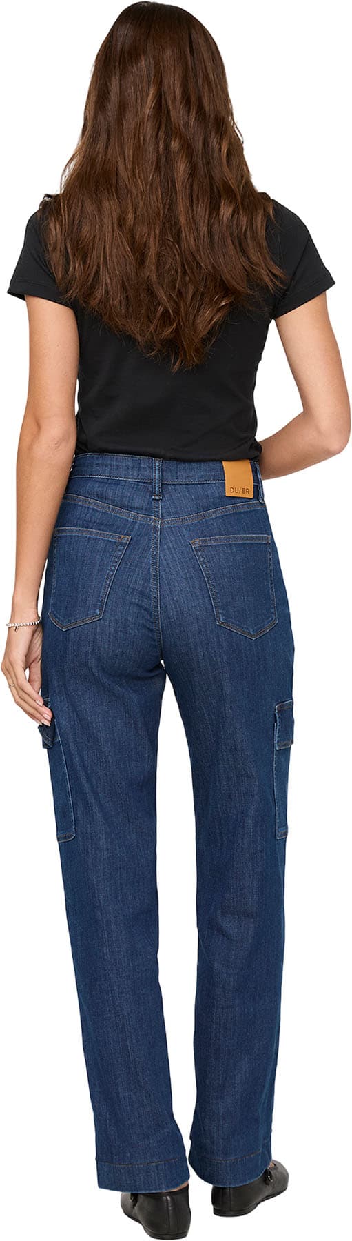 Product gallery image number 8 for product Performance Denim Lite High Rise Cargo Pants - Women's