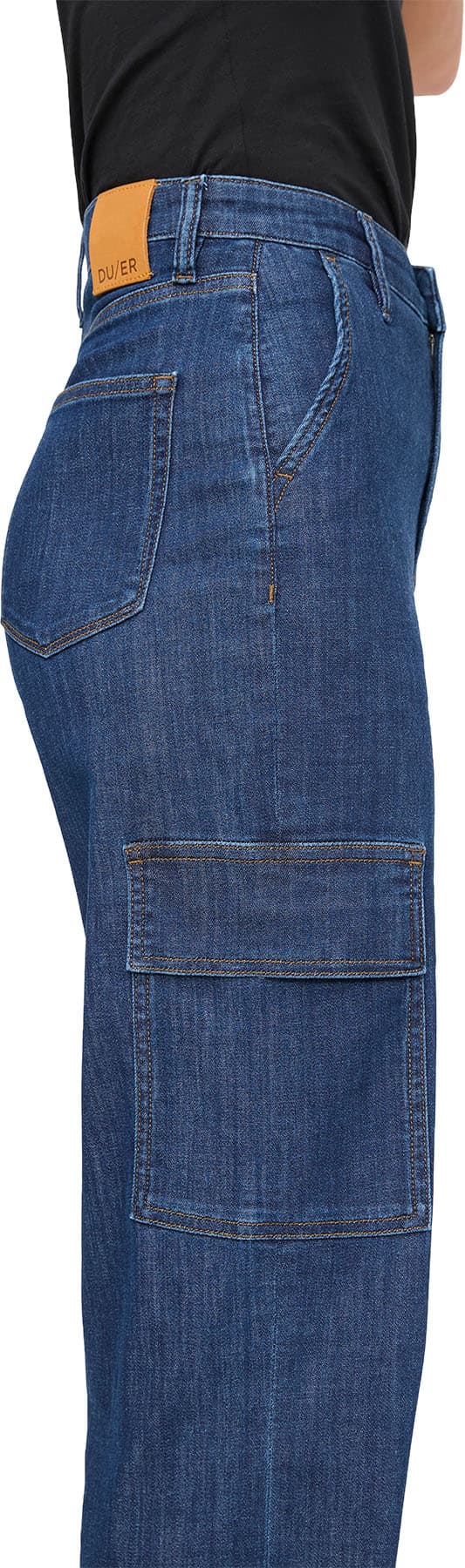 Product gallery image number 2 for product Performance Denim Lite High Rise Cargo Pants - Women's