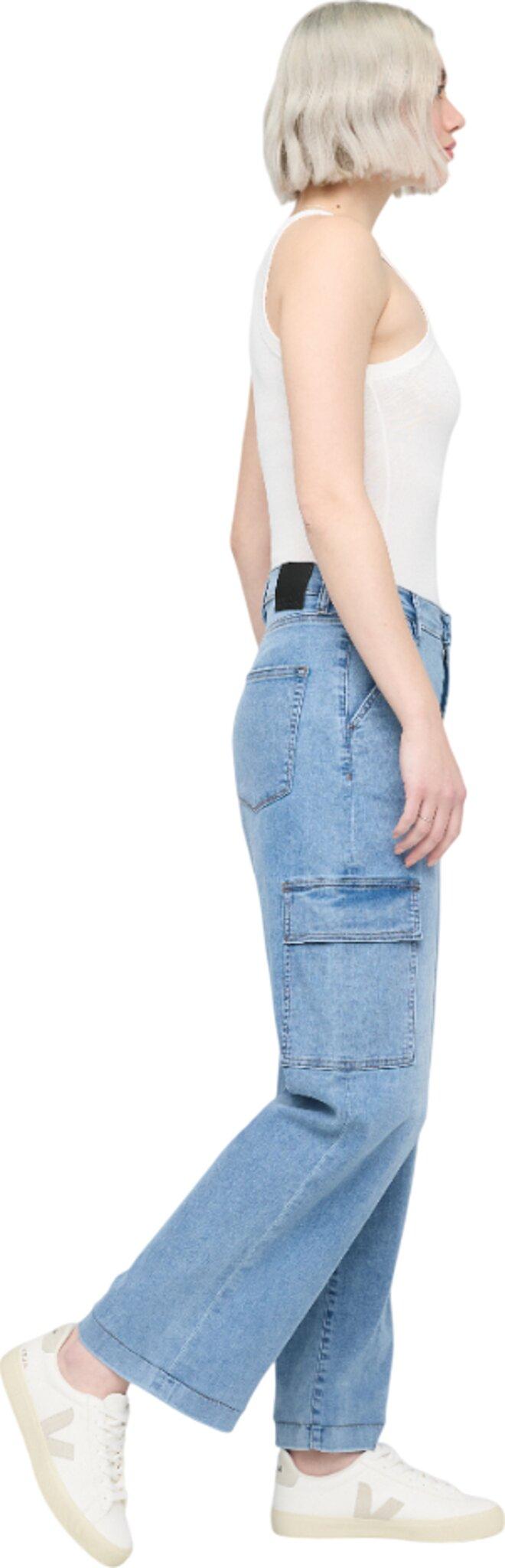 Product gallery image number 7 for product Performance Denim Lite High Rise Cargo Pants - Women's