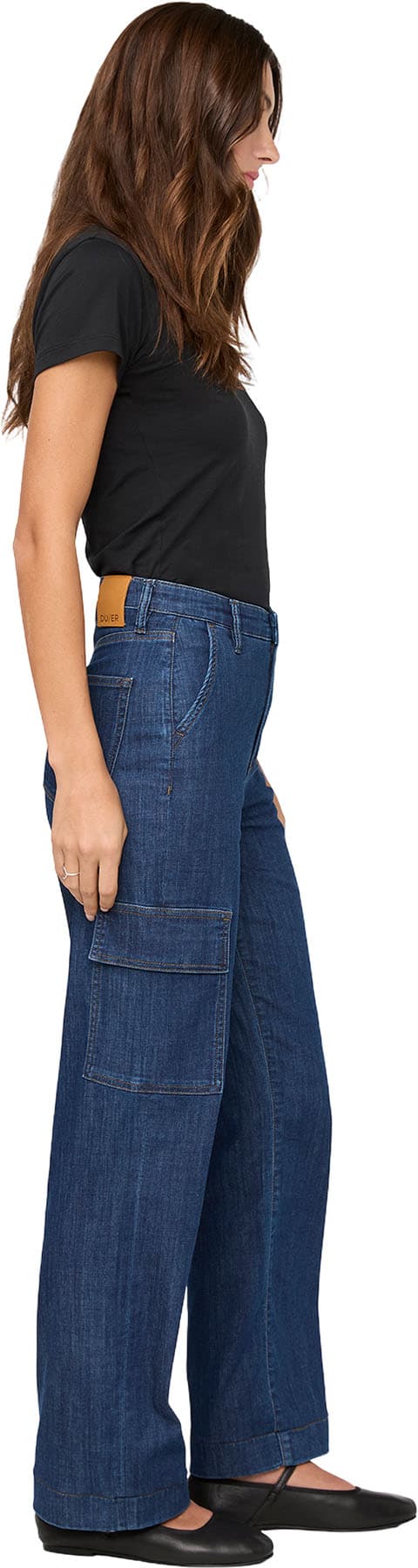 Product gallery image number 6 for product Performance Denim Lite High Rise Cargo Pants - Women's