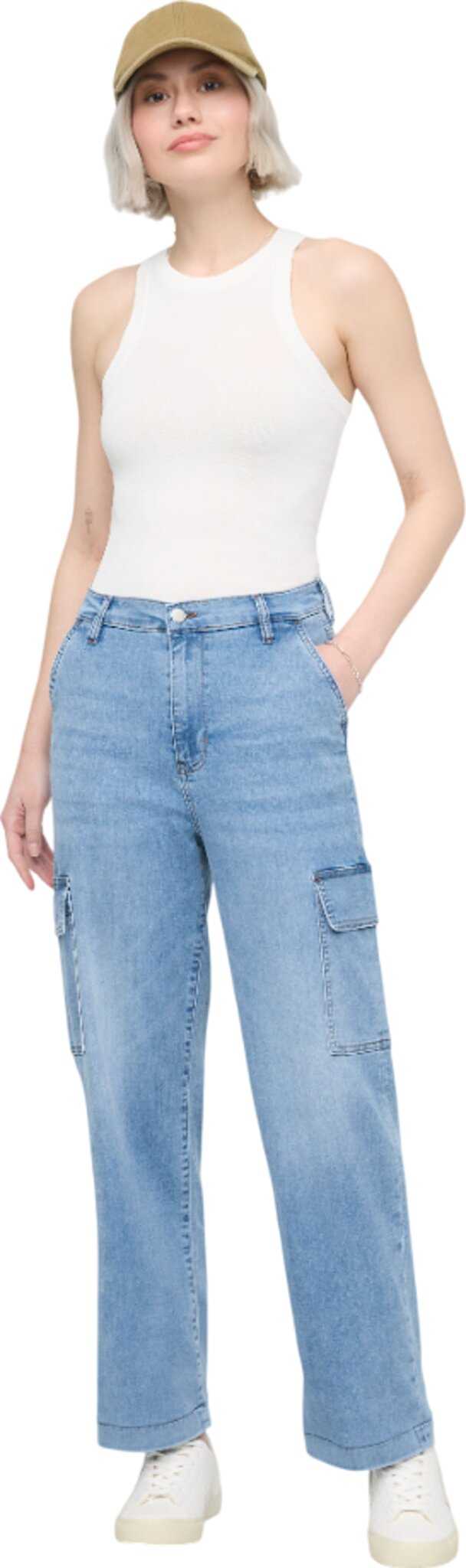 Product image for Performance Denim Lite High Rise Cargo Pants - Women's