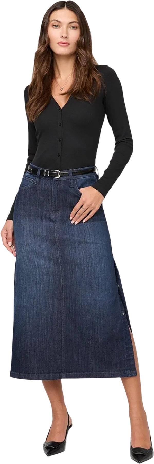 Product gallery image number 7 for product Performance Denim Slit Skirt - Women's