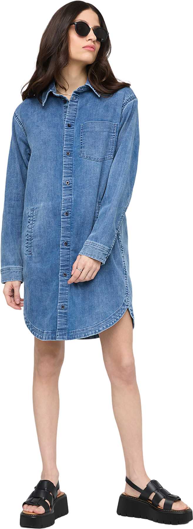 Product image for Performance Denim Lite Shirt Dress - Women's