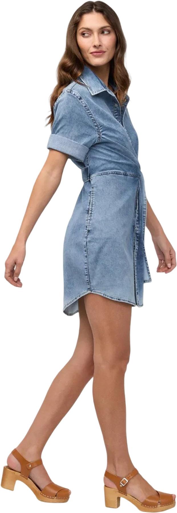 Product gallery image number 3 for product Performance Denim Lite Wrap Shirt Dress - Women's