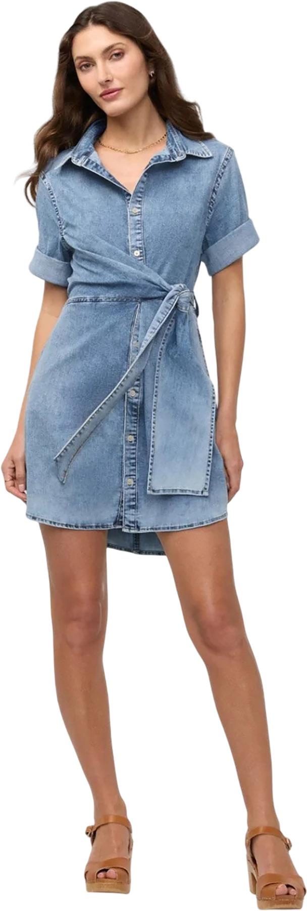 Product image for Performance Denim Lite Wrap Shirt Dress - Women's
