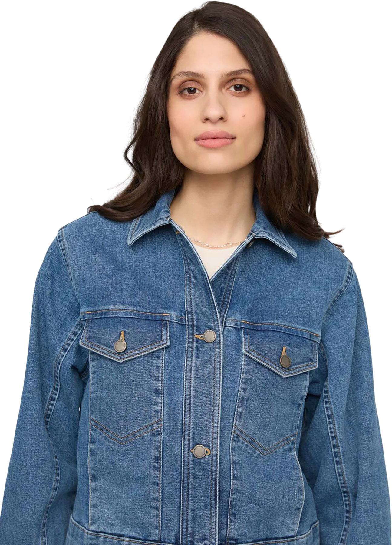 Product gallery image number 2 for product Midweight Denim Pleated Jacket - Women's