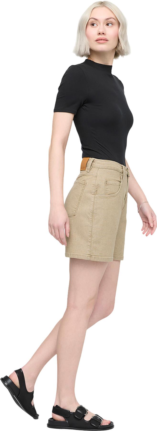 Numéro de l'image de la galerie de produits 3 pour le produit Short décontracté taille haute en toile extensible - Femme