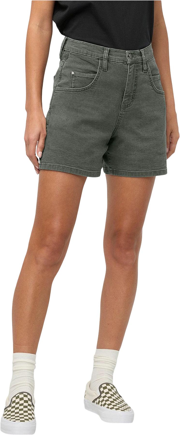Image de produit pour Short décontracté taille haute en toile extensible - Femme