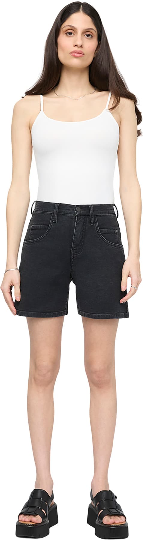 Product image for Stretch Canvas High Rise Relaxed Shorts - Women's