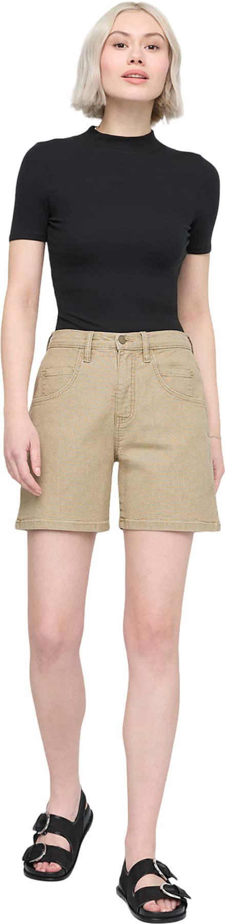 Product image for Stretch Canvas High Rise Relaxed Shorts - Women's