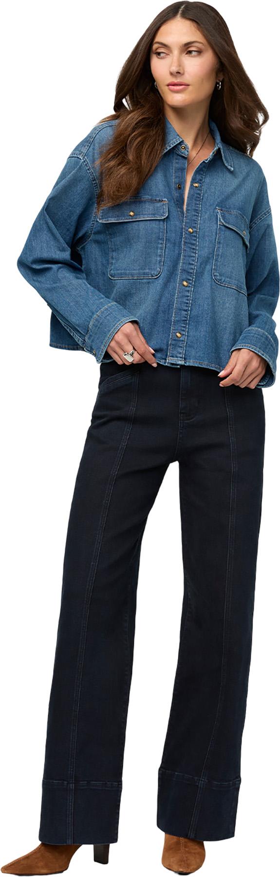 Numéro de l'image de la galerie de produits 6 pour le produit Manteau coupe boxy Performance Denim Lite - Femme
