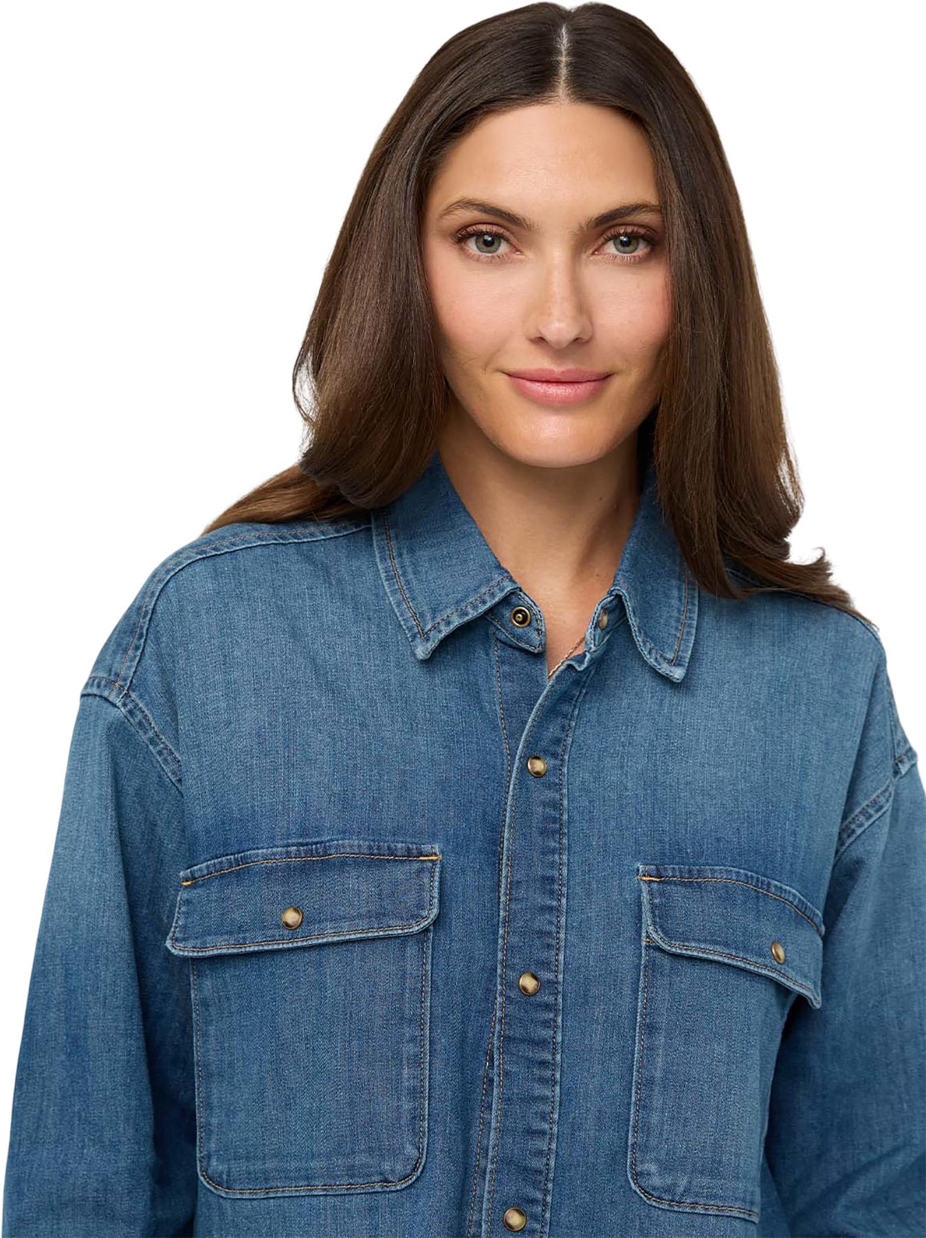 Numéro de l'image de la galerie de produits 5 pour le produit Manteau coupe boxy Performance Denim Lite - Femme