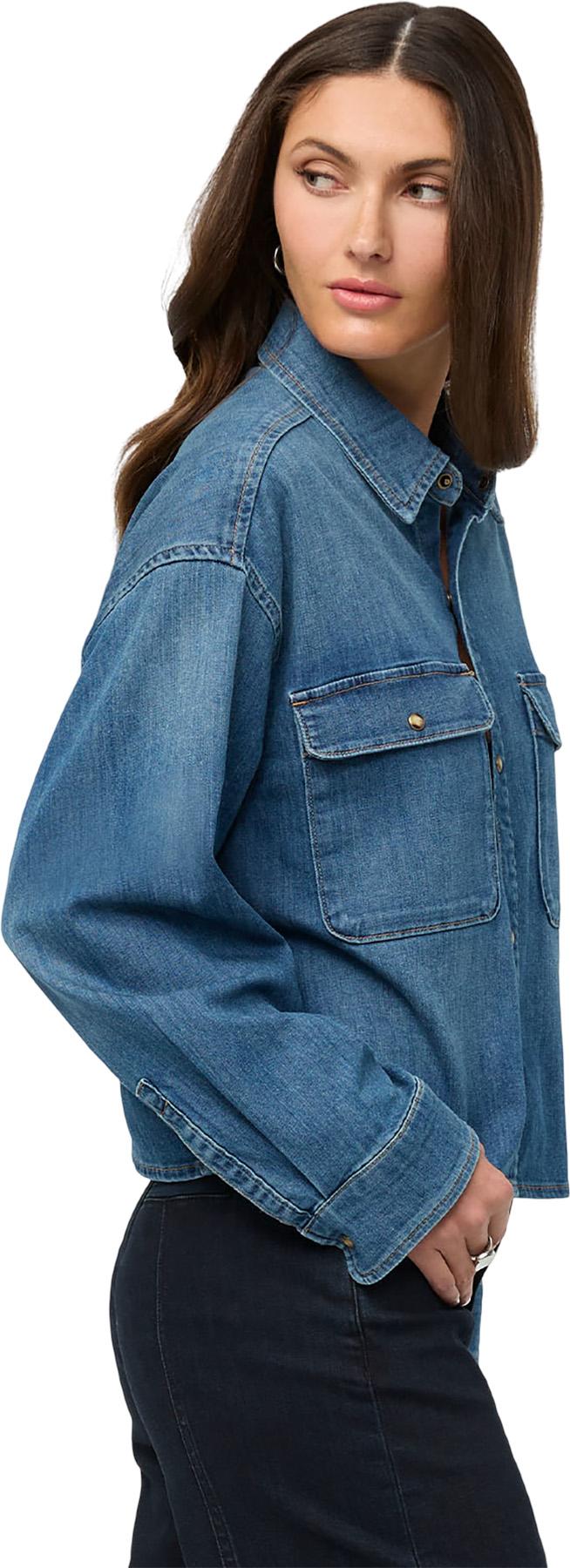 Numéro de l'image de la galerie de produits 7 pour le produit Manteau coupe boxy Performance Denim Lite - Femme