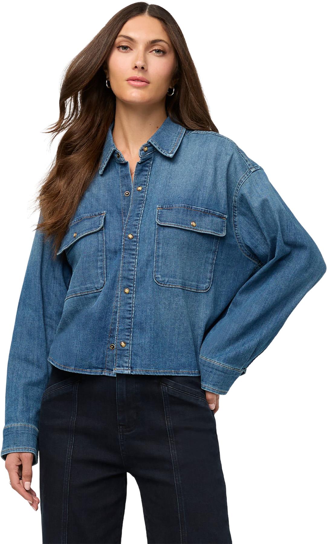 Image de produit pour Manteau coupe boxy Performance Denim Lite - Femme