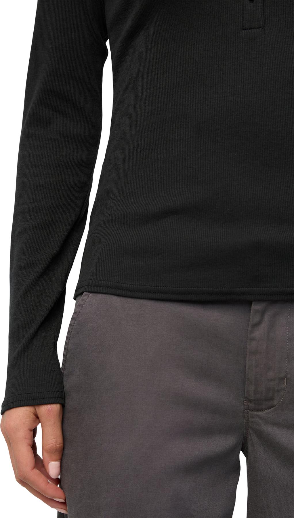 Numéro de l'image de la galerie de produits 3 pour le produit Chandail à col boutonné côtelé à manches longues en coton Pima - Femme