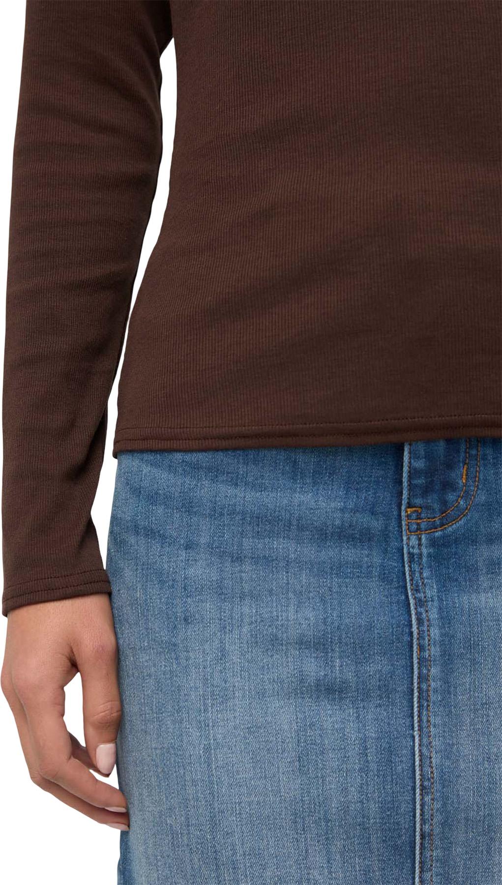 Product gallery image number 4 for product Ribbed Pima Long Sleeve Henley Top - Women's