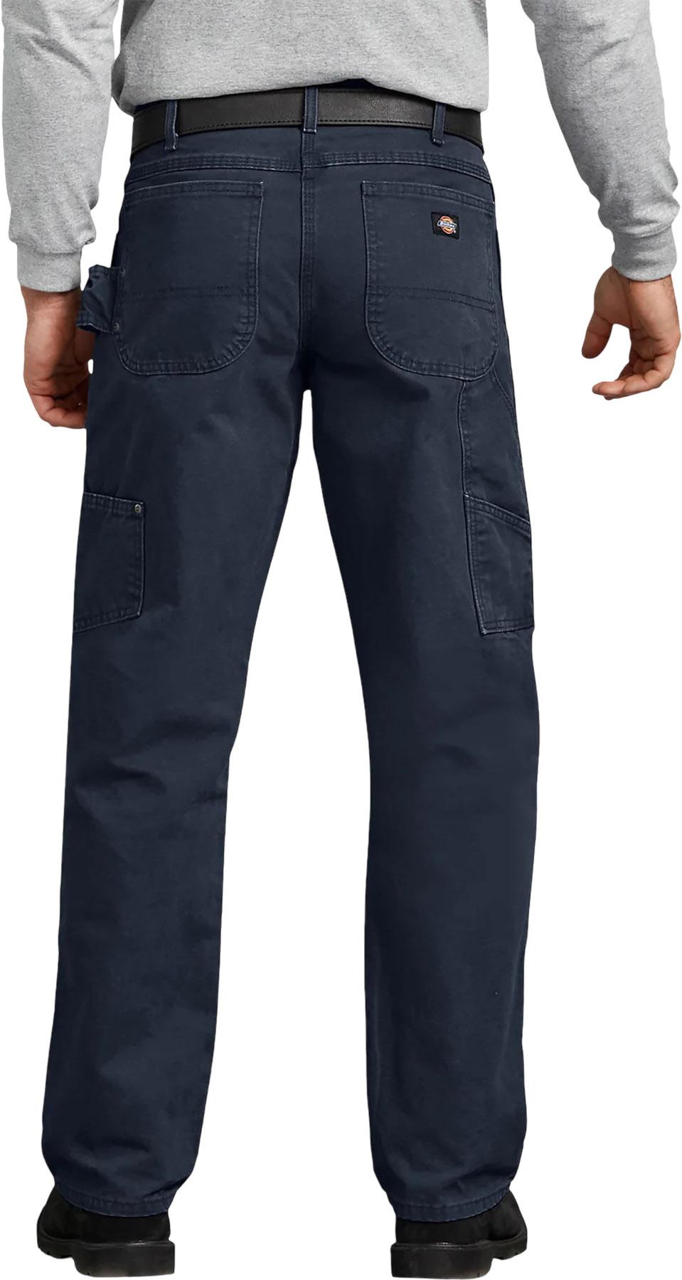 Product gallery image number 2 for product Jeans menuisier à jambe droite et coupe décontractée en coutil brossé - Homme