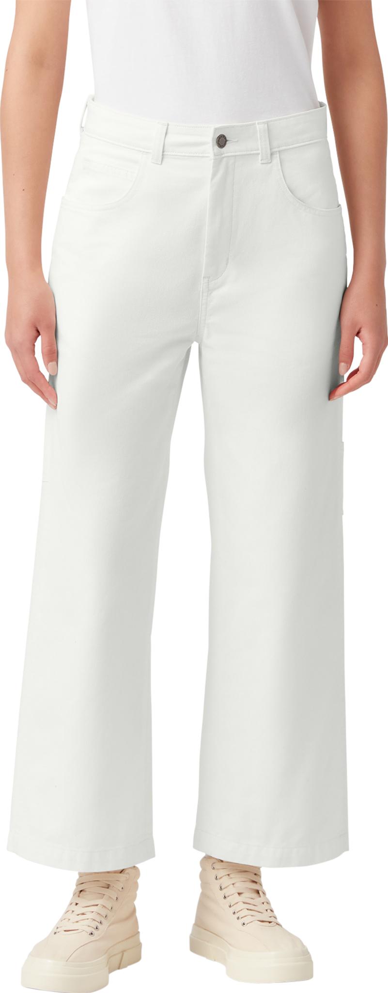 Product gallery image number 1 for product Pantalon menuisier écourté délavé - Femme