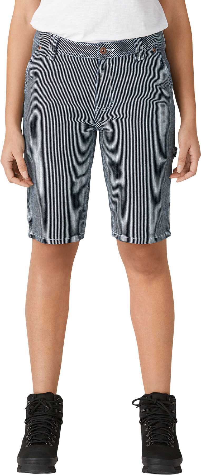 Image de produit pour Short charpentier à rayures hickory coupe décontractée 11" - Femme